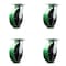 Service Caster 8 Inch Heavy Duty Green Poly on Cast Iron Caster Set with Roller Bearings, 4PK SCC-35S820-PUR-GB-4 - alternate 1